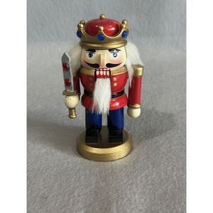 Holiday Nutcracker King Sword Crown 5" w/o Box But Very Very Good Condition
